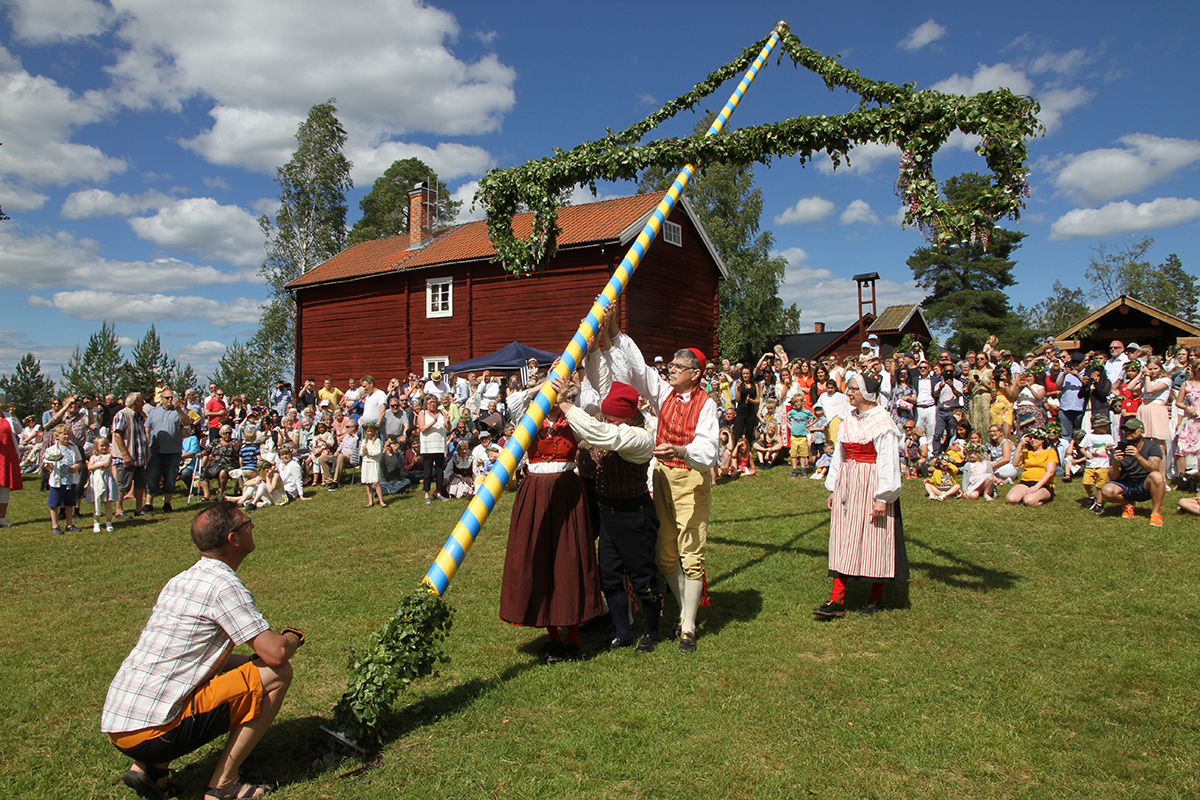 midsommarstången reses